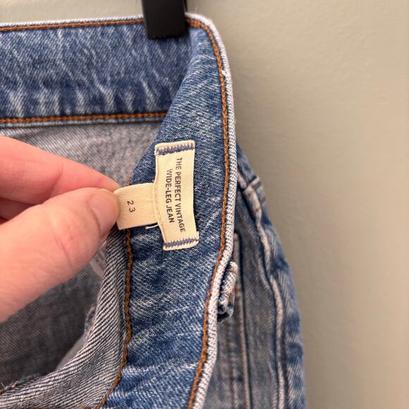 Madewell Perfect Vintage Wide Leg Jeans Size 23 - Picture 5 of 5